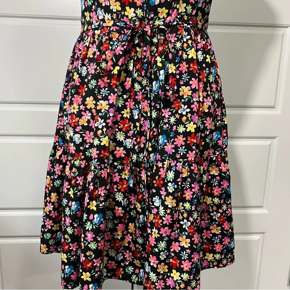 Band of Gypsies‎ SM Women's Floral Sleeveless Criss Cross Back Mini Dress